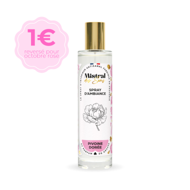 Spray d'ambiance Pivoine dorée