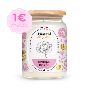 Bougie parfumée Pivoine dorée