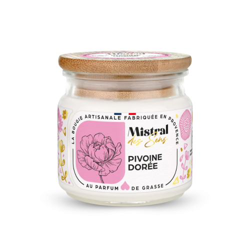 Bougie parfumée Pivoine dorée