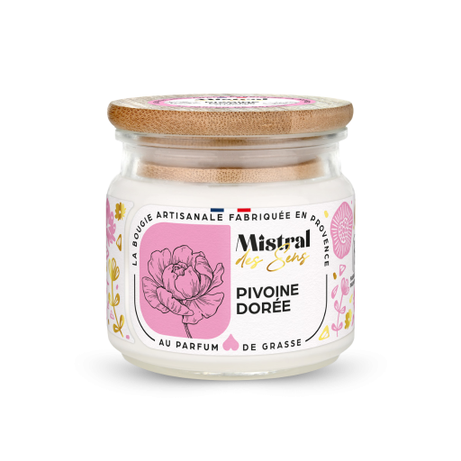 Bougie parfumée Pivoine dorée