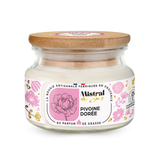 Bougie parfumée Pivoine dorée
