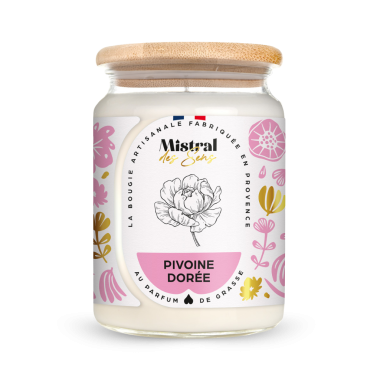 Bougie parfumée Pivoine dorée