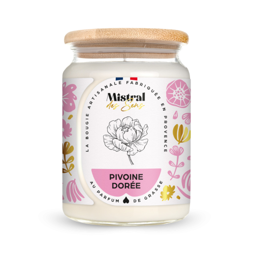 Bougie parfumée Pivoine dorée