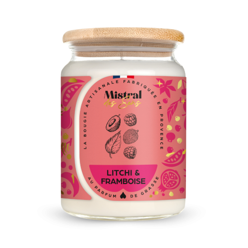 Bougie parfumée Litchi & Framboise